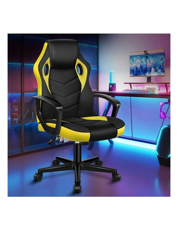 Office Executive Gaming Chair in Yellow image 7