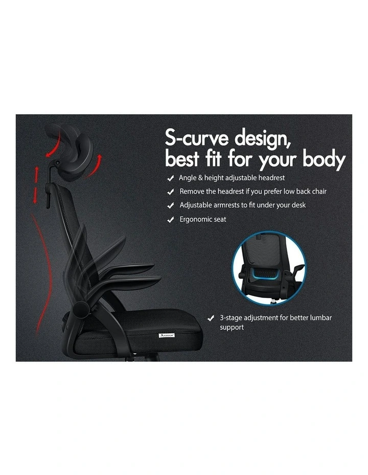 Mesh Office Chair in All Black image 2