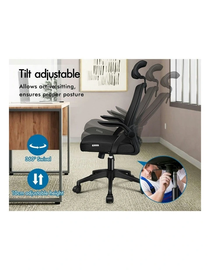 Mesh Office Chair in All Black image 4