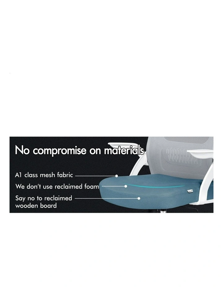 Mesh Office Chair in Blue/Grey image 3