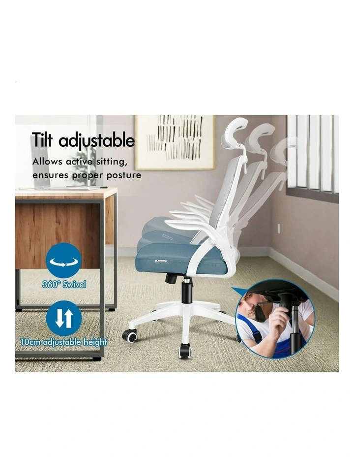 Mesh Office Chair in Blue/Grey image 4