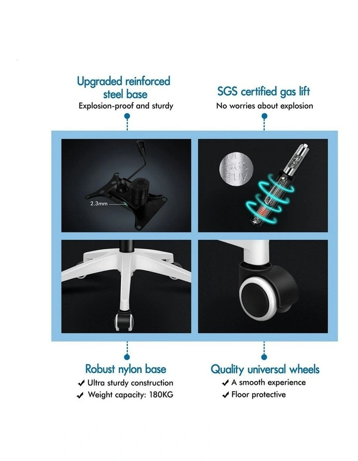 Mesh Office Chair in Blue/Grey image 7