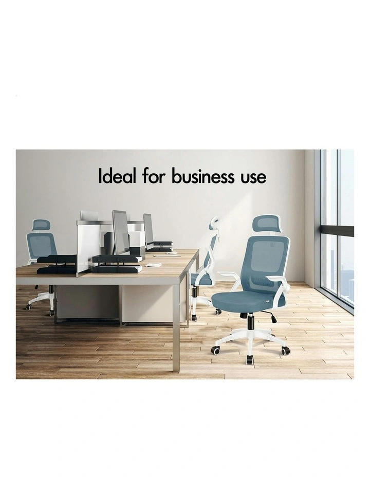 Mesh Office Chair in Blue & White image 5