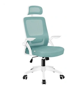 Mesh Office Chair in Cyan & White