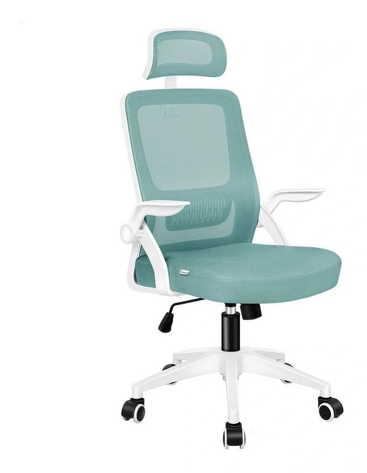 Mesh Office Chair in Cyan & White image 1
