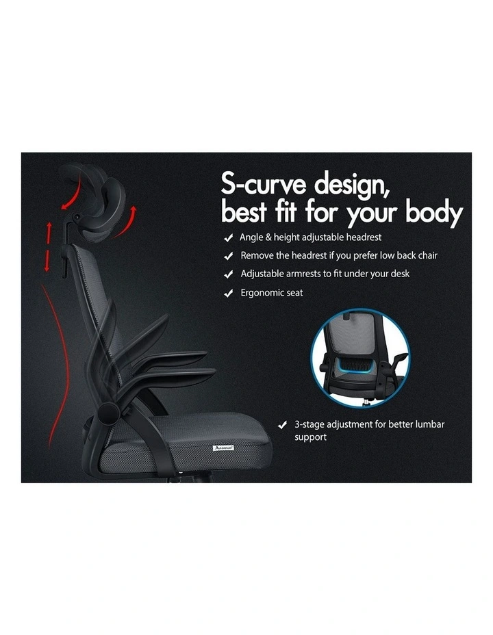 Mesh Office Chair in Dark Grey image 3