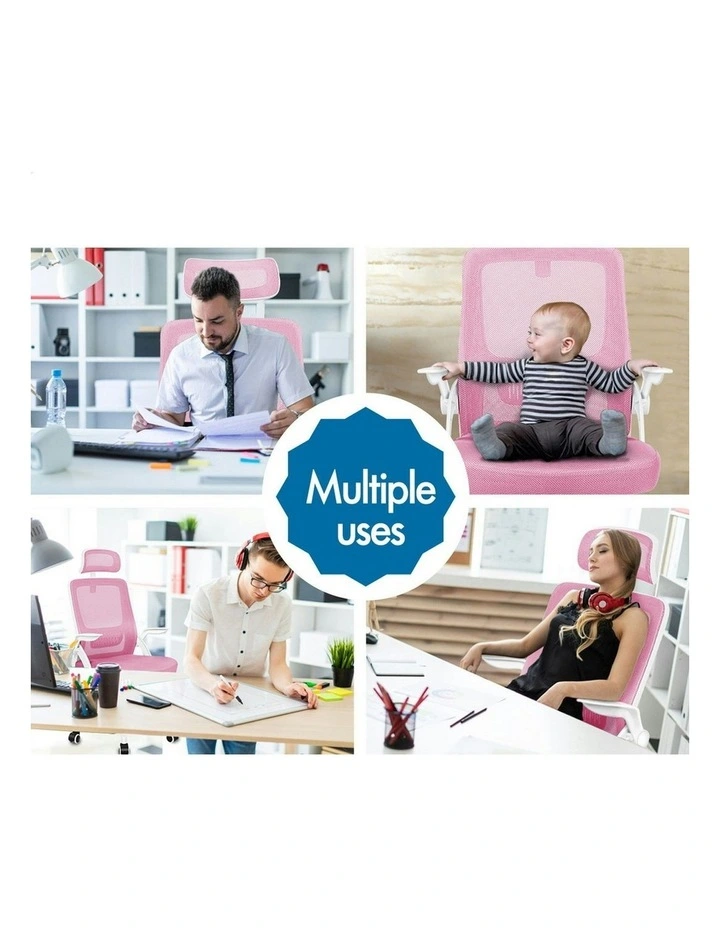 ALFORDSON Mesh Office Chair Pink/White image 4