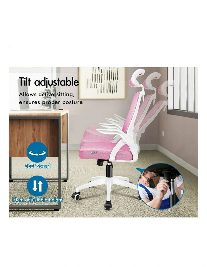 ALFORDSON Mesh Office Chair Pink/White image 5