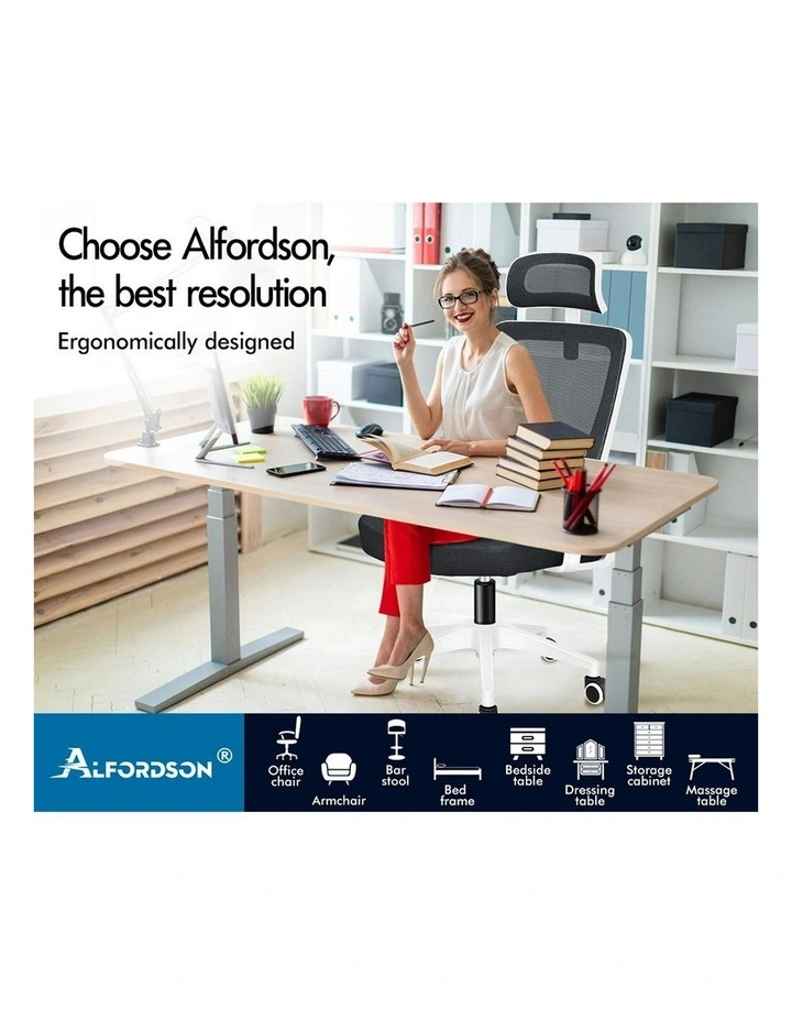 Mesh Office Chair in White/Black image 2