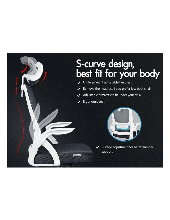 Mesh Office Chair in White/Black image 3