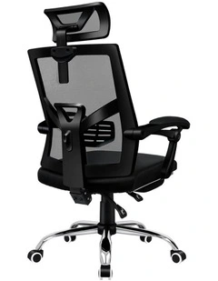 Lumbar Adjustable Recline Mesh Office Chair in Black