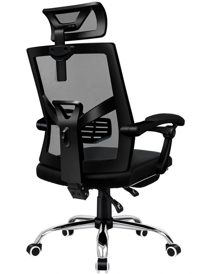 Lumbar Adjustable Recline Mesh Office Chair in Black image 1