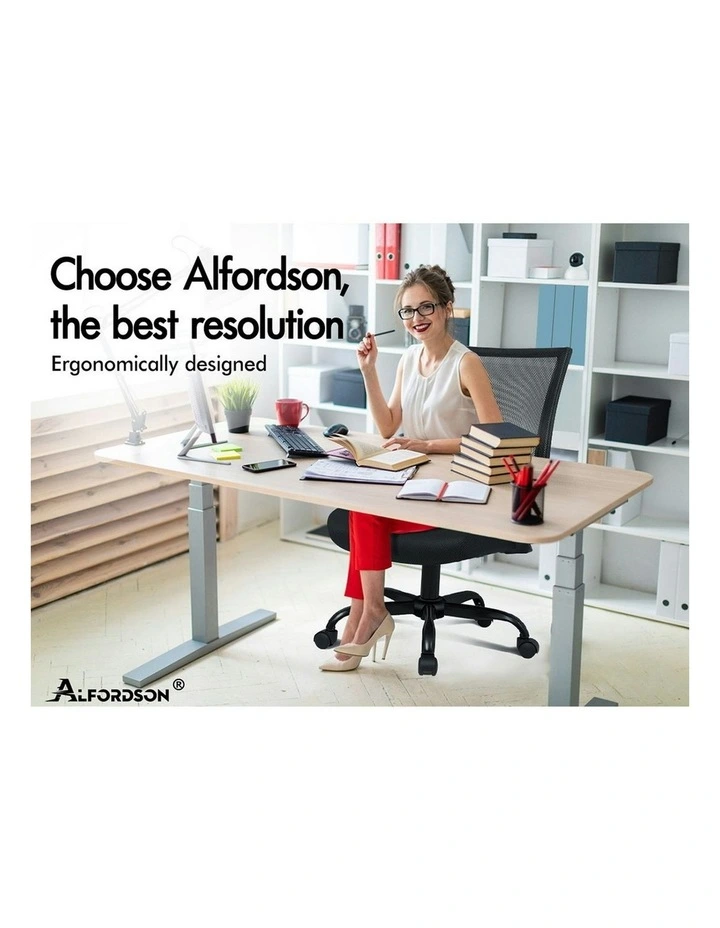 Mid Back Mesh Office Chair in Black image 2