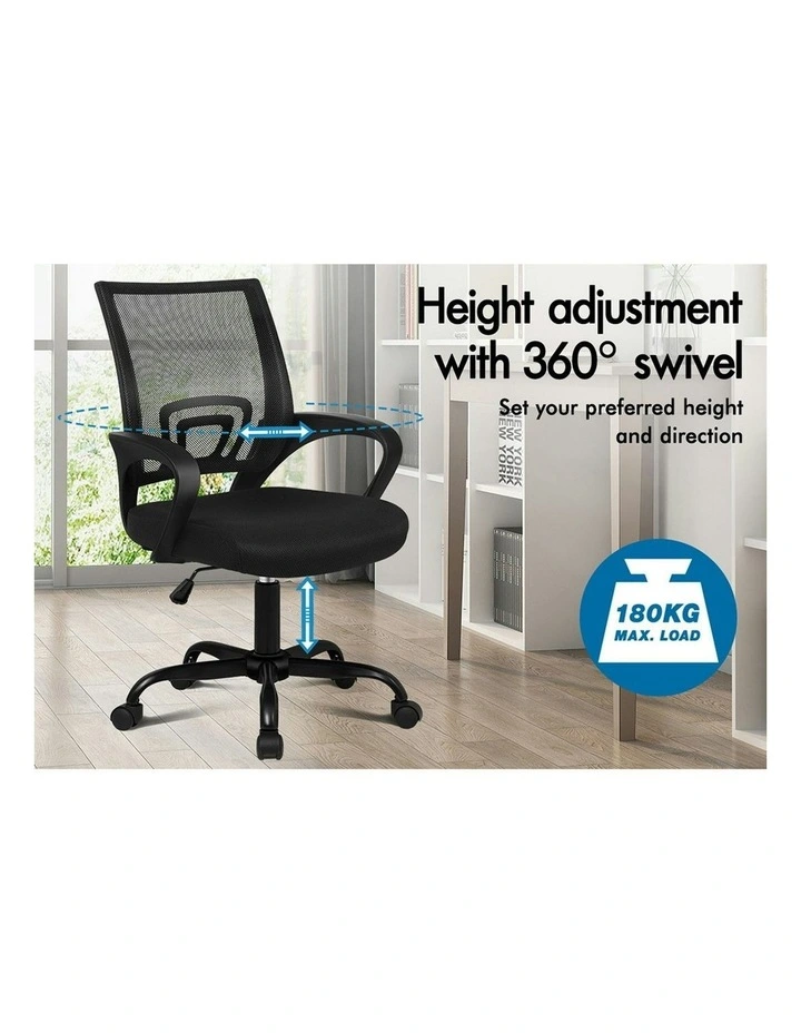 Mid Back Mesh Office Chair in Black image 5