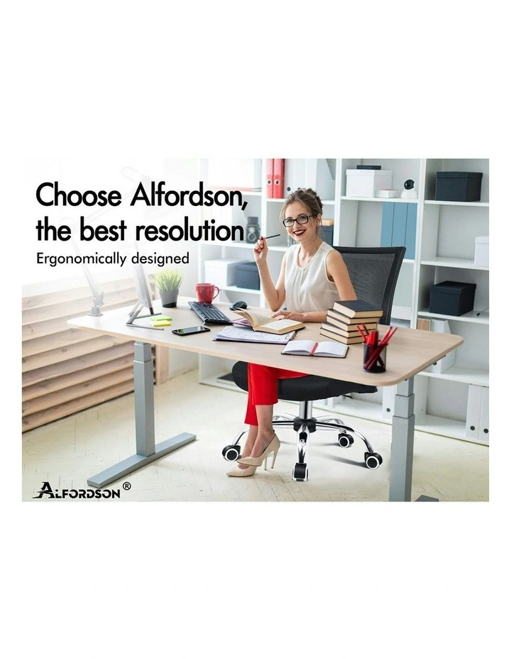 Mid Back Mesh Office Chair in Black image 2