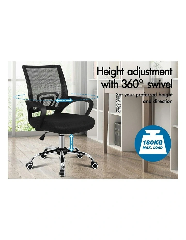 Mid Back Mesh Office Chair in Black image 5