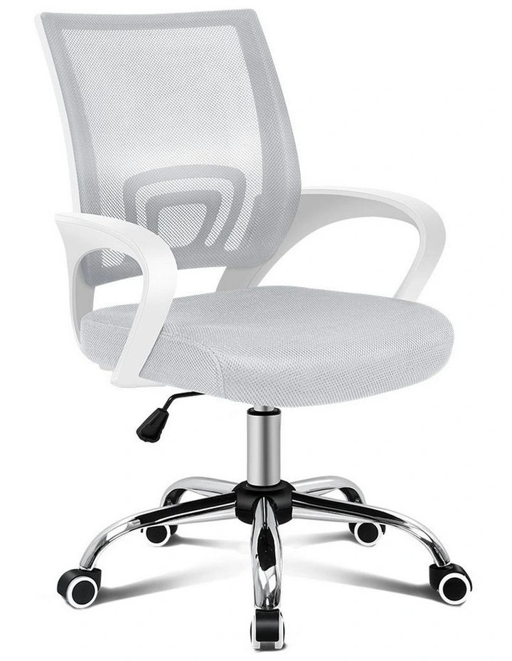 Mid Back Mesh Office Chair in White Grey image 1