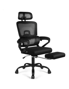 Mesh Office Chair Ergonomic Executive Computer Recliner in Black