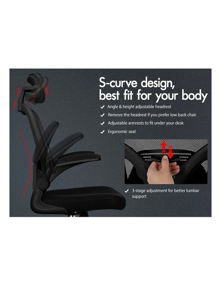 Computer Task Mesh Office Chair in Black image 3