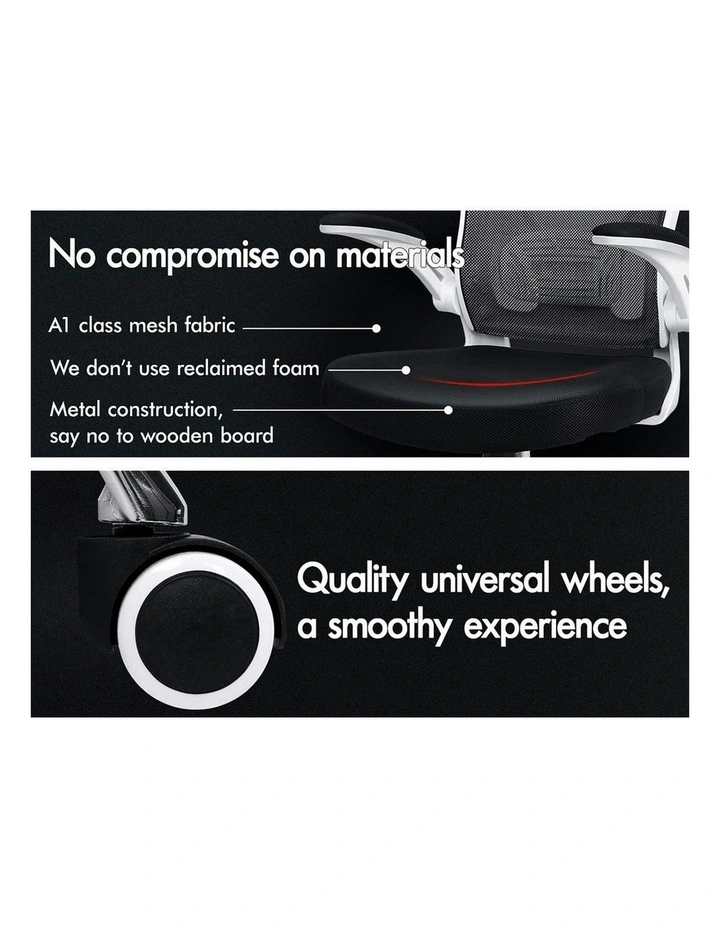 Computer Task Mesh Office Chair in Black White image 4