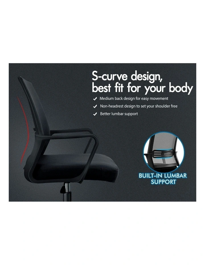 Mesh Mid Back Office Chair in Black image 3