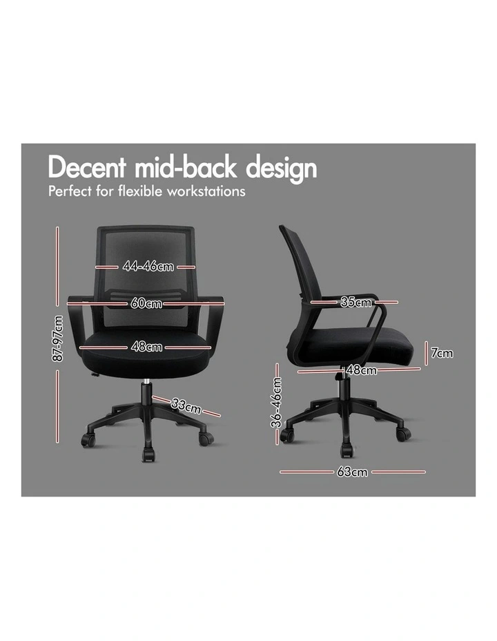 Mesh Mid Back Office Chair in Black image 7