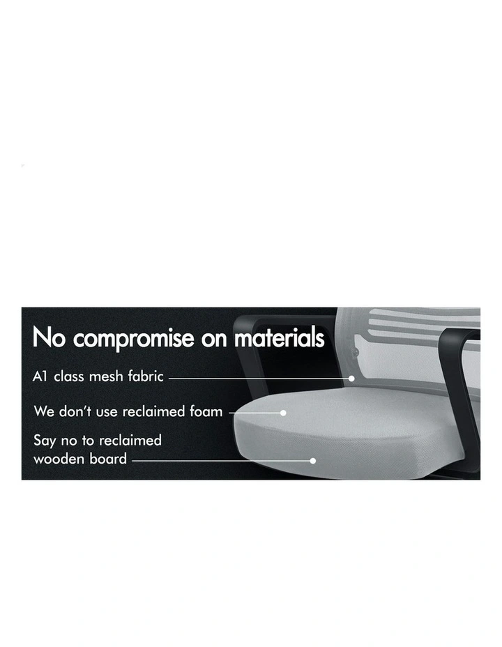 Mesh Mid Back Office Chair in Grey Black image 5