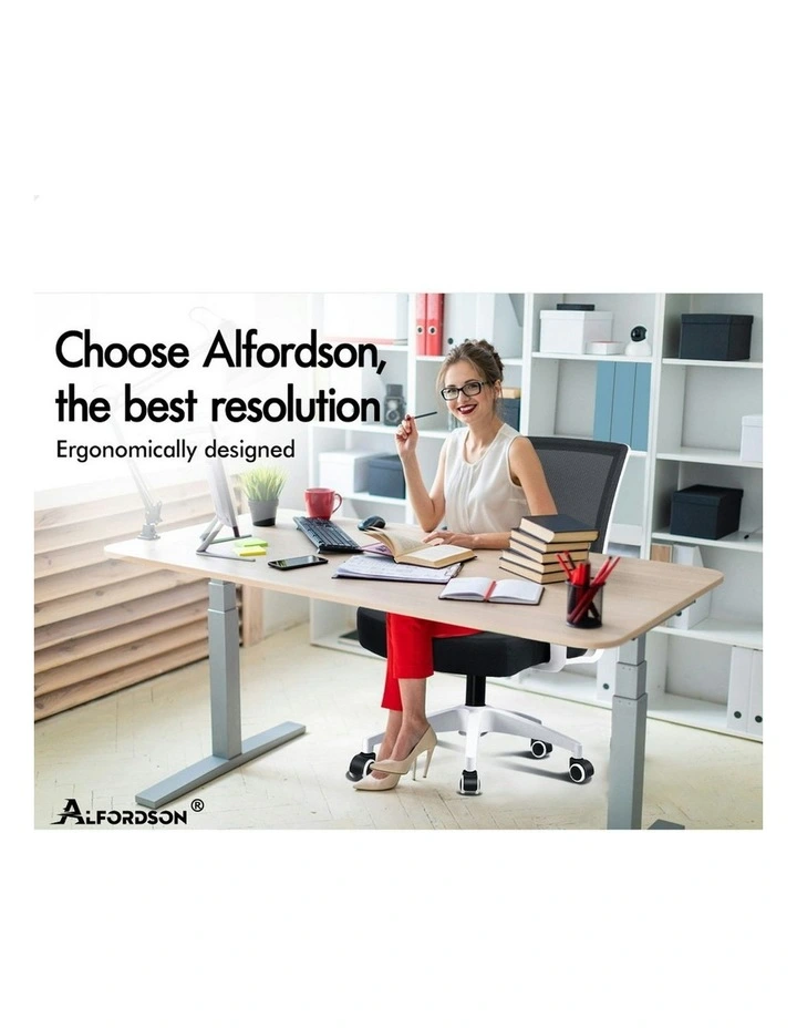 Mesh Mid Back Office Chair in Black White image 2