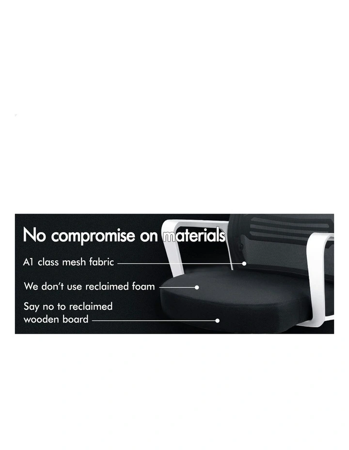 Mesh Mid Back Office Chair in Black White image 5