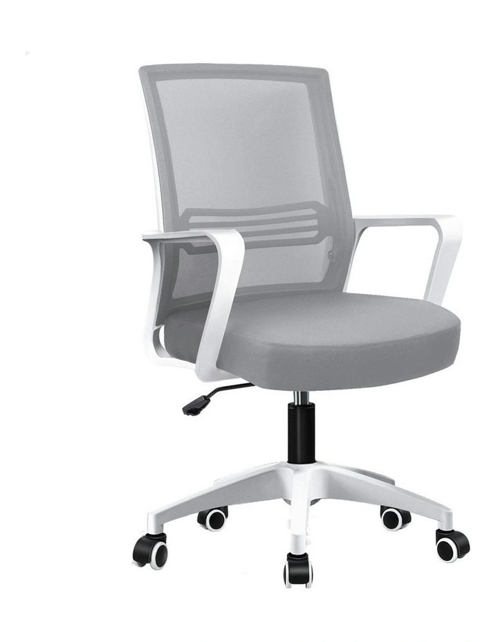 Mesh Mid Back Office Chair in White Grey image 1