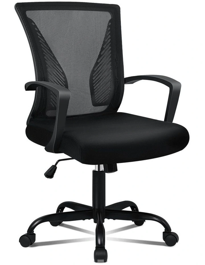 Mid Back Tilt Mesh Office Chair All in Black image 1