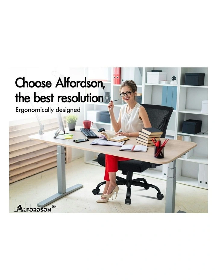 Mid Back Tilt Mesh Office Chair All in Black image 2