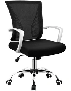 Mid Back Tilt Mesh Office Chair in Black White