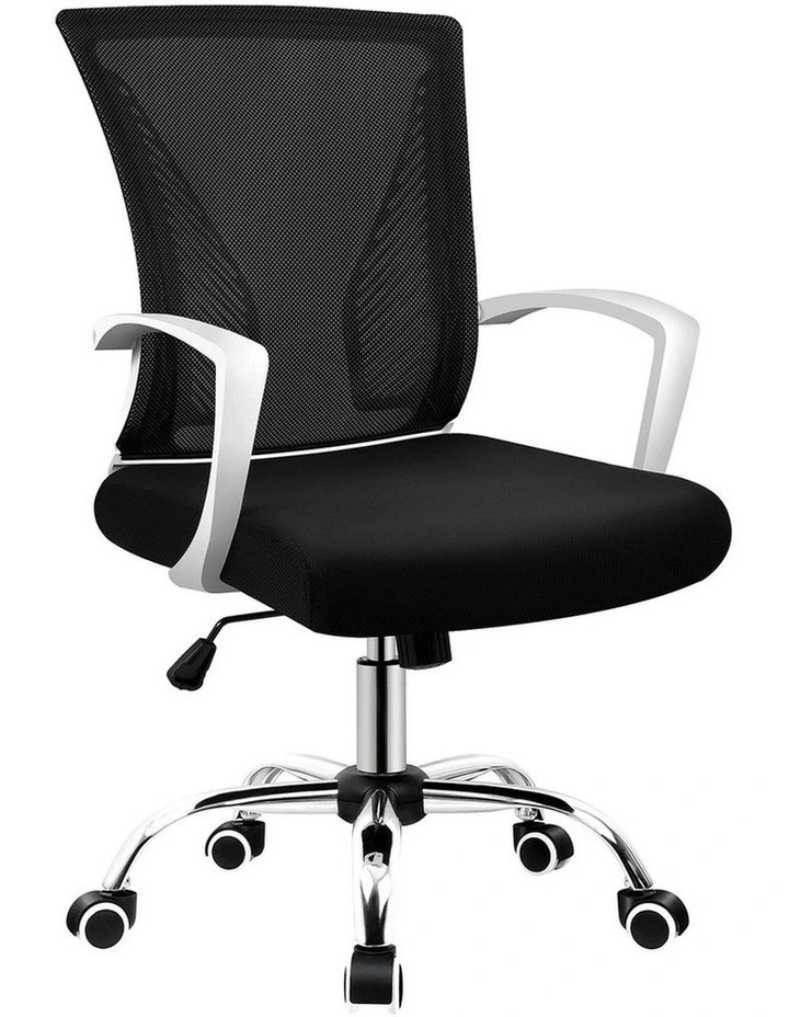 Mid Back Tilt Mesh Office Chair in Black White image 1