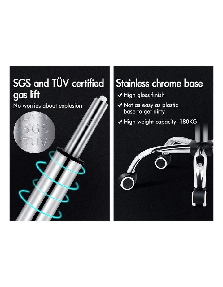 Mid Back Tilt Mesh Office Chair in Black White image 7