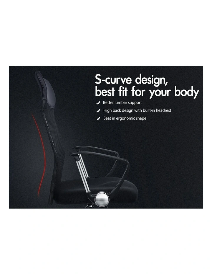 High Back Ergonomic Mesh Office Chair in Black image 2
