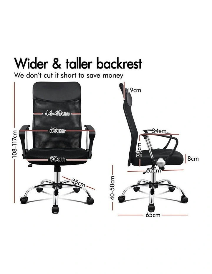High Back Ergonomic Mesh Office Chair in Black image 5