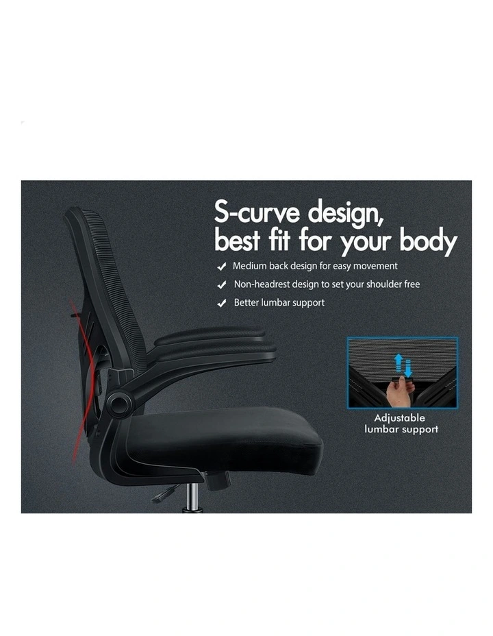 Mesh Mid Back Computer Office Chair in Black image 2