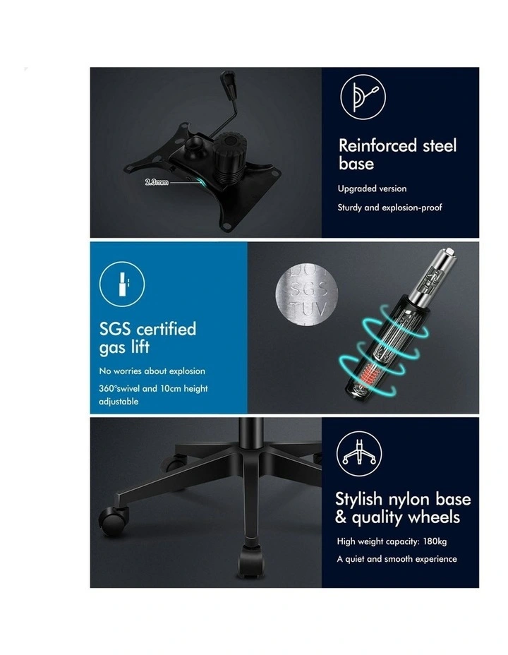 Mesh Mid Back Computer Office Chair in Black image 6