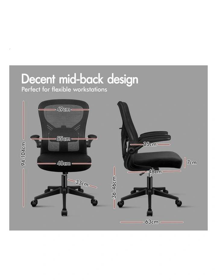 Mesh Mid Back Computer Office Chair in Black image 7