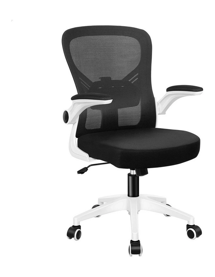 Mesh Mid Back Computer Office Chair in Black White image 1