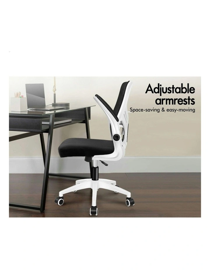 Mesh Mid Back Computer Office Chair in Black White image 3