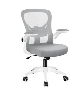 Mesh Mid Back Computer Office Chair in Grey White