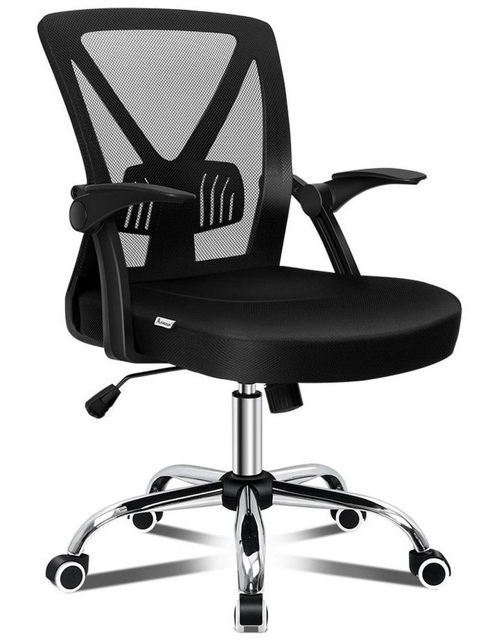 Tilt Adjustable Mid Back Mesh Office Chair in Black image 1