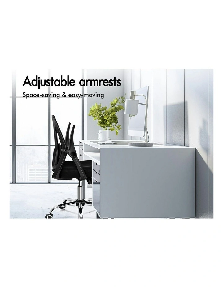 Tilt Adjustable Mid Back Mesh Office Chair in Black image 3