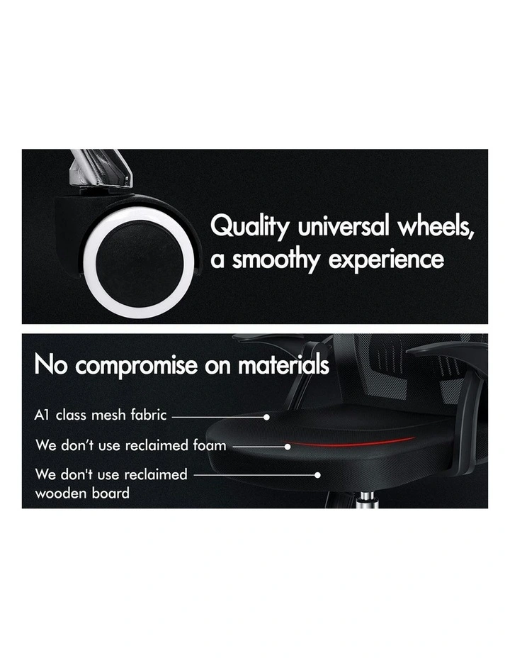 Tilt Adjustable Mid Back Mesh Office Chair in Black image 4