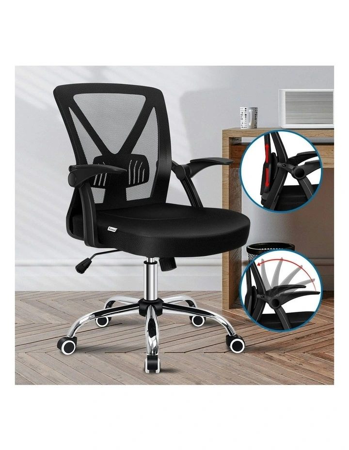 Tilt Adjustable Mid Back Mesh Office Chair in Black image 7