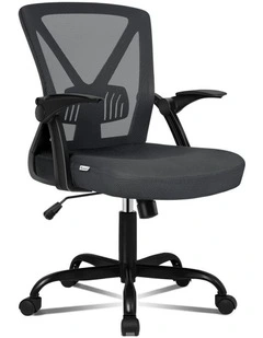 Tilt Adjustable Mid Back Mesh Office Chair in Dark Grey