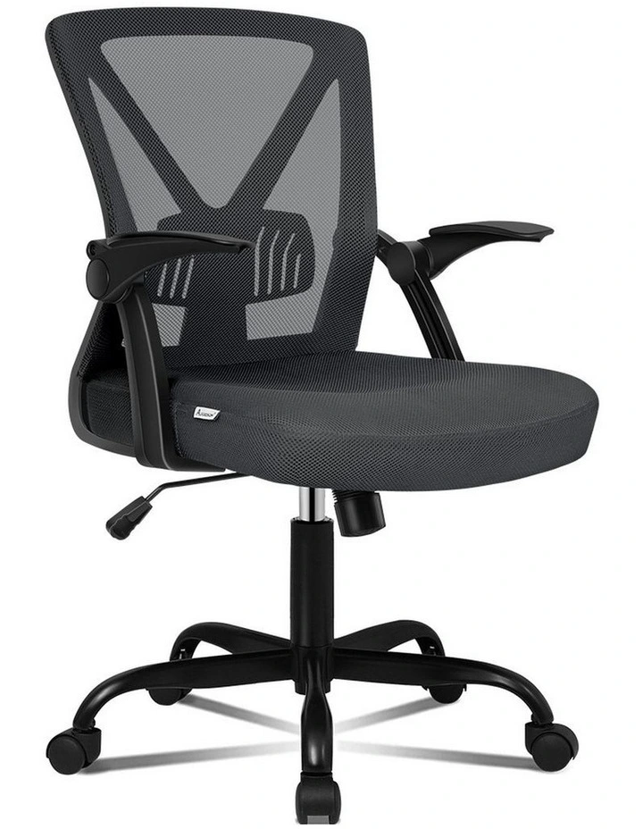 Tilt Adjustable Mid Back Mesh Office Chair in Dark Grey image 1