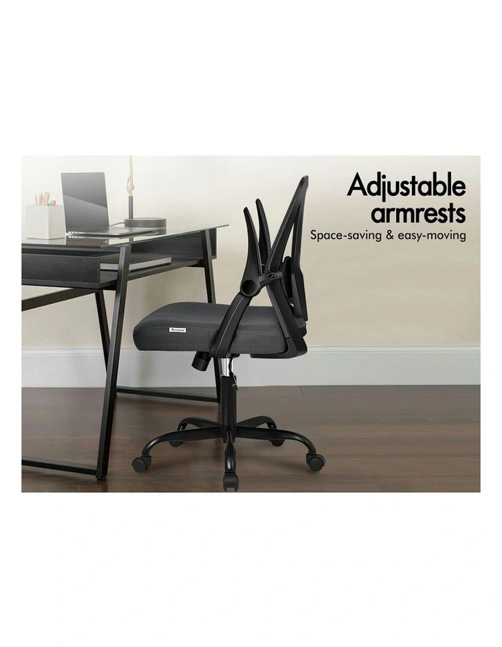 Tilt Adjustable Mid Back Mesh Office Chair in Dark Grey image 2
